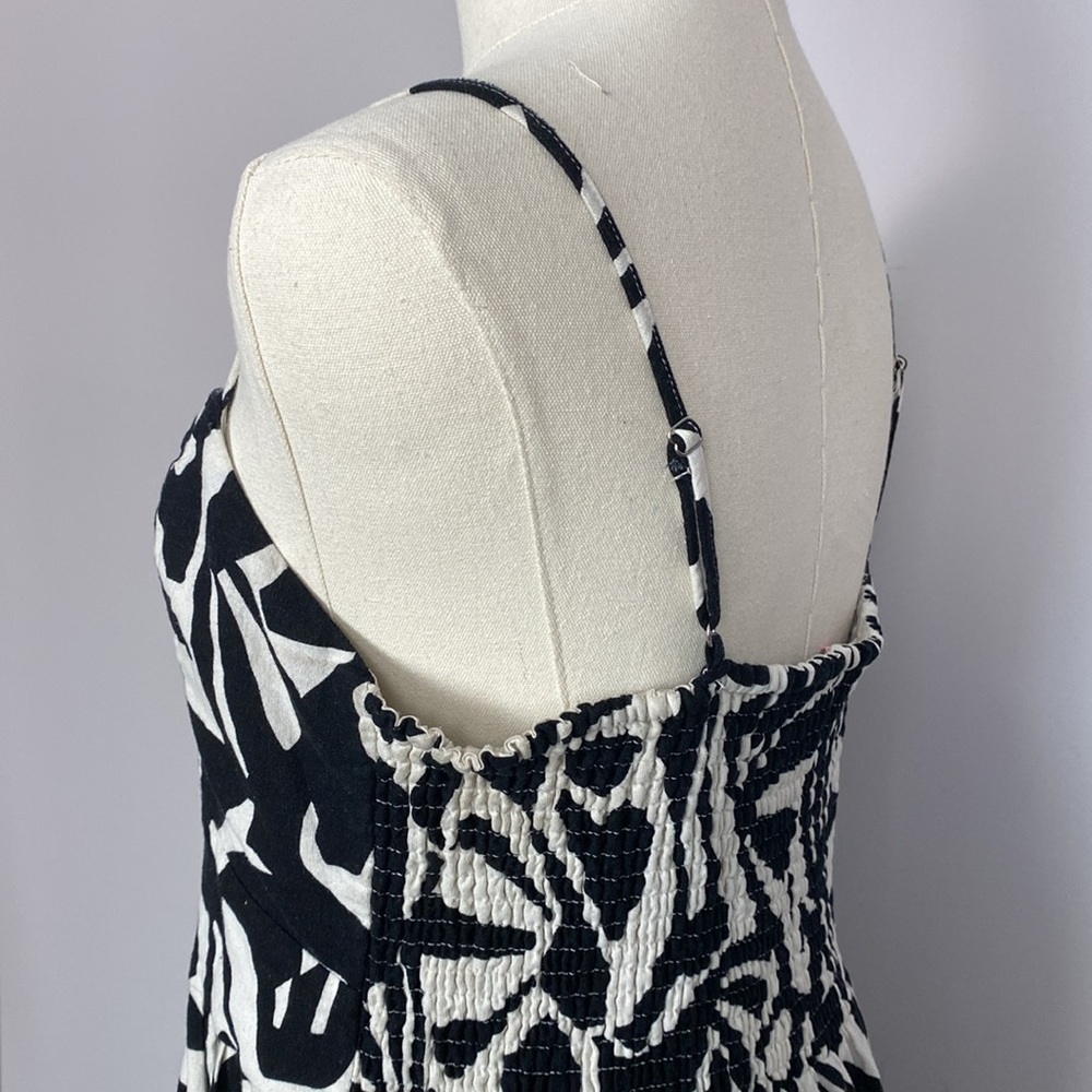 Christian Lacroix black and white tiered linen midi dress size medium - Picture 11 of 16
